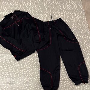 Jordan Black and Red Tracksuit